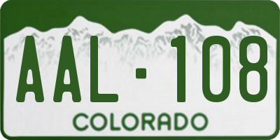 CO license plate AAL108