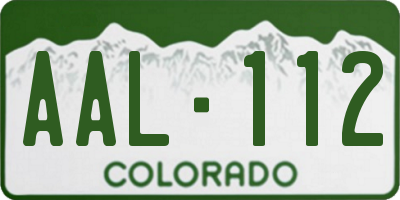 CO license plate AAL112