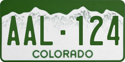 CO license plate AAL124