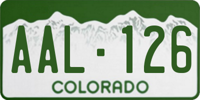 CO license plate AAL126
