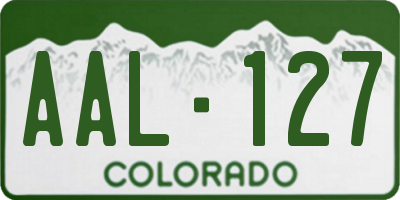 CO license plate AAL127