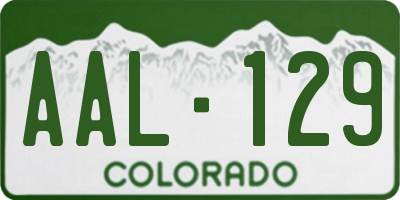 CO license plate AAL129