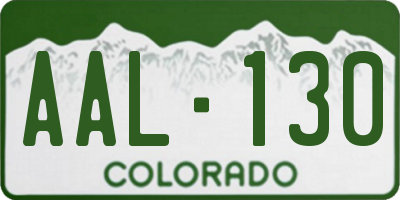 CO license plate AAL130