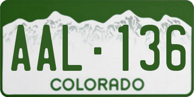 CO license plate AAL136
