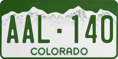 CO license plate AAL140