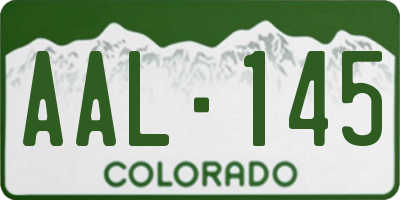 CO license plate AAL145