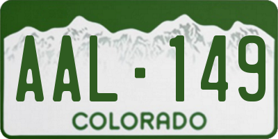 CO license plate AAL149