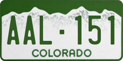 CO license plate AAL151