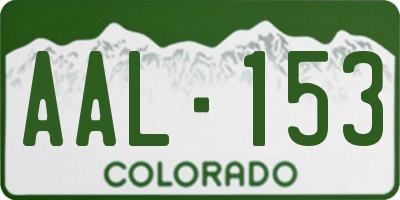 CO license plate AAL153
