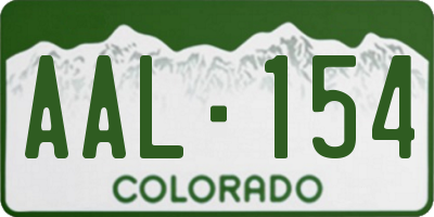 CO license plate AAL154