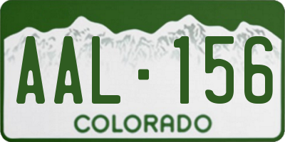 CO license plate AAL156