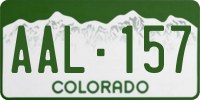 CO license plate AAL157