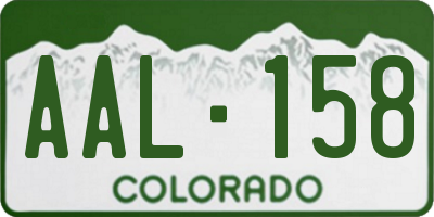 CO license plate AAL158