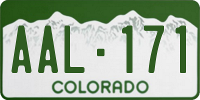 CO license plate AAL171
