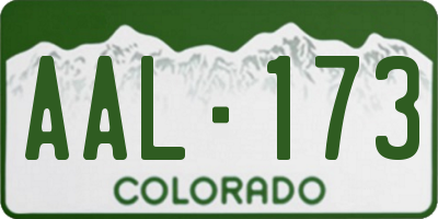 CO license plate AAL173