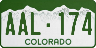 CO license plate AAL174