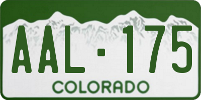 CO license plate AAL175