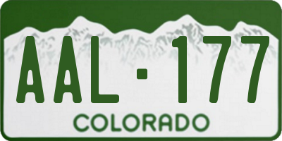 CO license plate AAL177