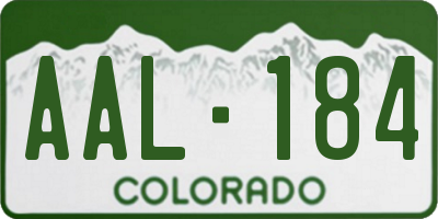 CO license plate AAL184