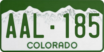 CO license plate AAL185