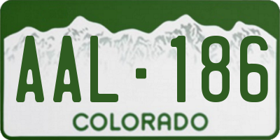 CO license plate AAL186