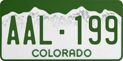 CO license plate AAL199
