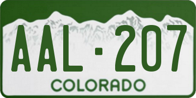CO license plate AAL207