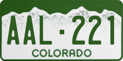 CO license plate AAL221