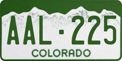 CO license plate AAL225