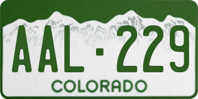 CO license plate AAL229
