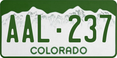 CO license plate AAL237