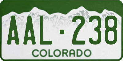 CO license plate AAL238