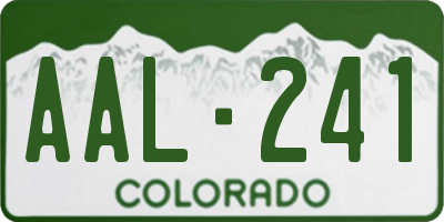 CO license plate AAL241