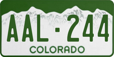 CO license plate AAL244