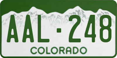 CO license plate AAL248
