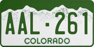 CO license plate AAL261