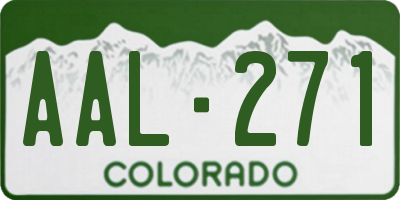 CO license plate AAL271