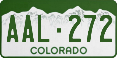 CO license plate AAL272