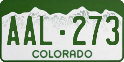 CO license plate AAL273