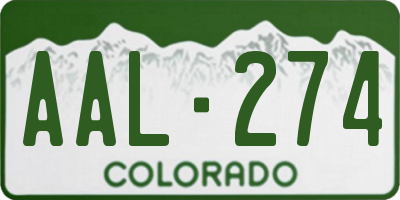 CO license plate AAL274