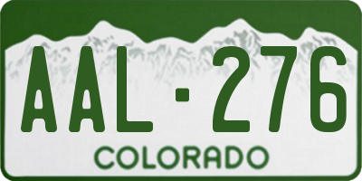 CO license plate AAL276