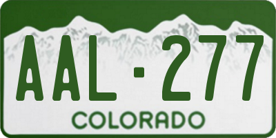 CO license plate AAL277