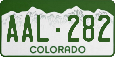 CO license plate AAL282