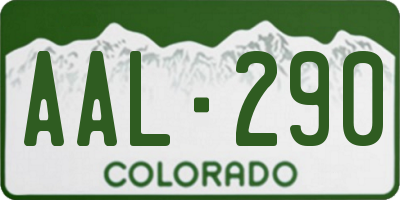 CO license plate AAL290