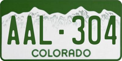 CO license plate AAL304