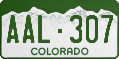 CO license plate AAL307