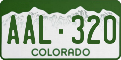 CO license plate AAL320