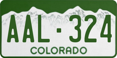 CO license plate AAL324