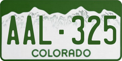 CO license plate AAL325