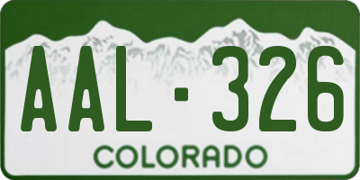CO license plate AAL326